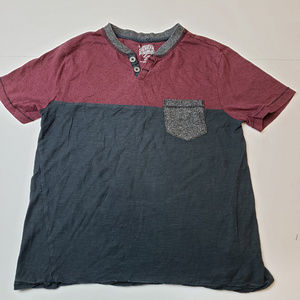 American Republic Boys Henley T-Shirt Size M 10/12